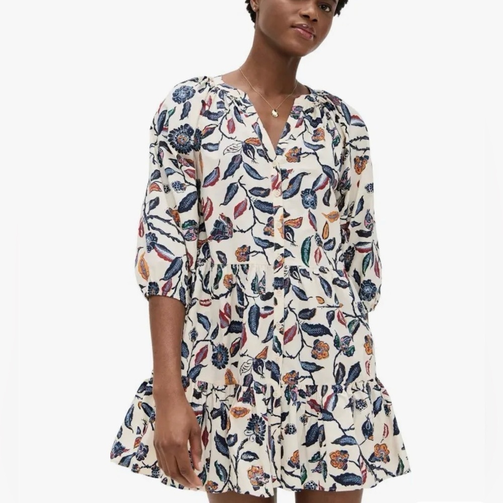 APiece Apart Mini Mitte Dress In Garden Floral Cream NWT